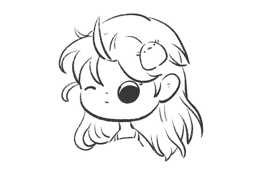 一组可爱的小女孩简笔画头像-图6