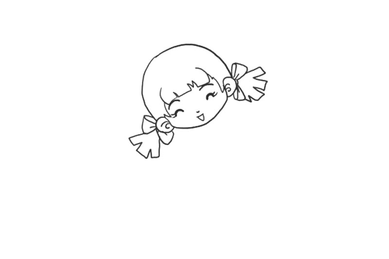 六一儿童节快乐的小公主简笔画-图3