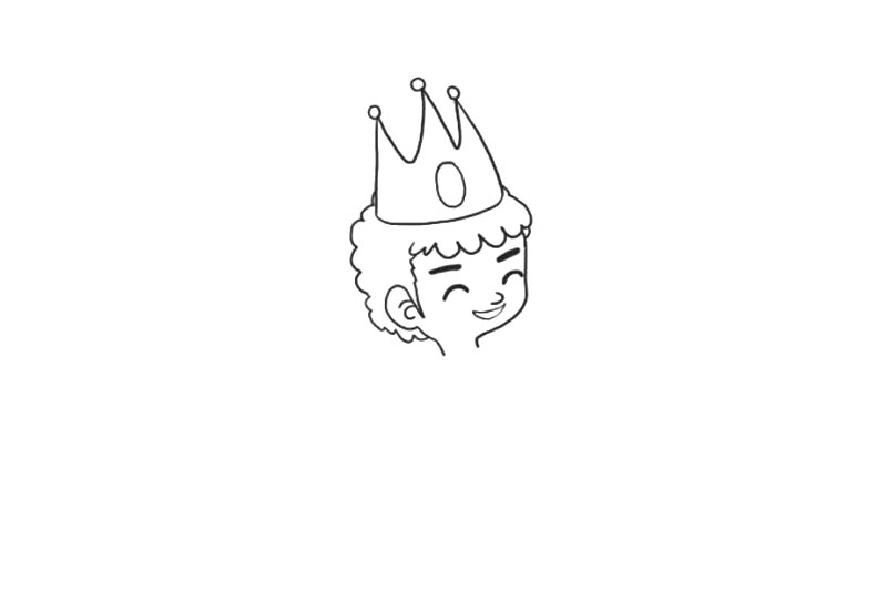 六一儿童节快乐小王子简笔画-图2