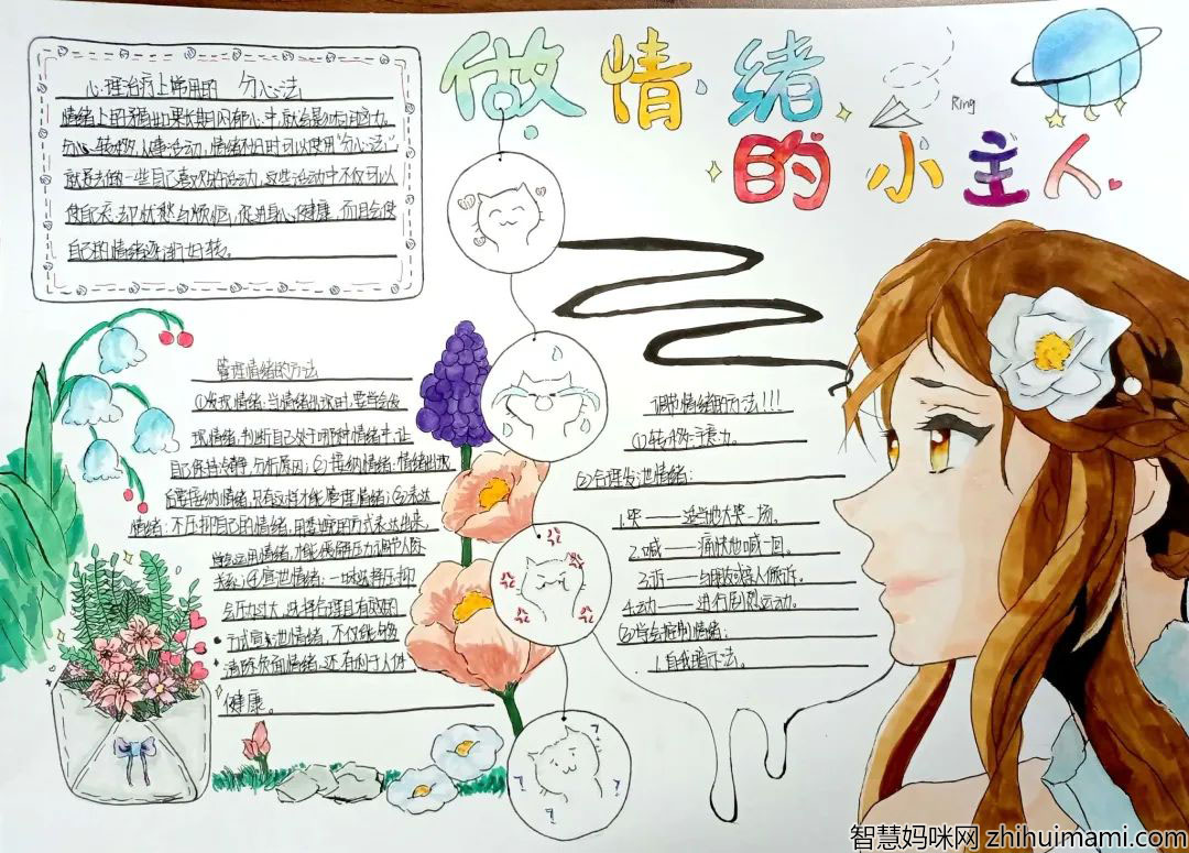 初一我的情绪我做主手抄怎么画-图3