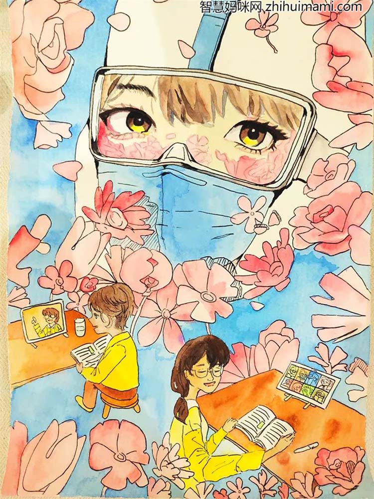 “众志成城 共克时艰”防控疫情主题儿童绘画精选-图3