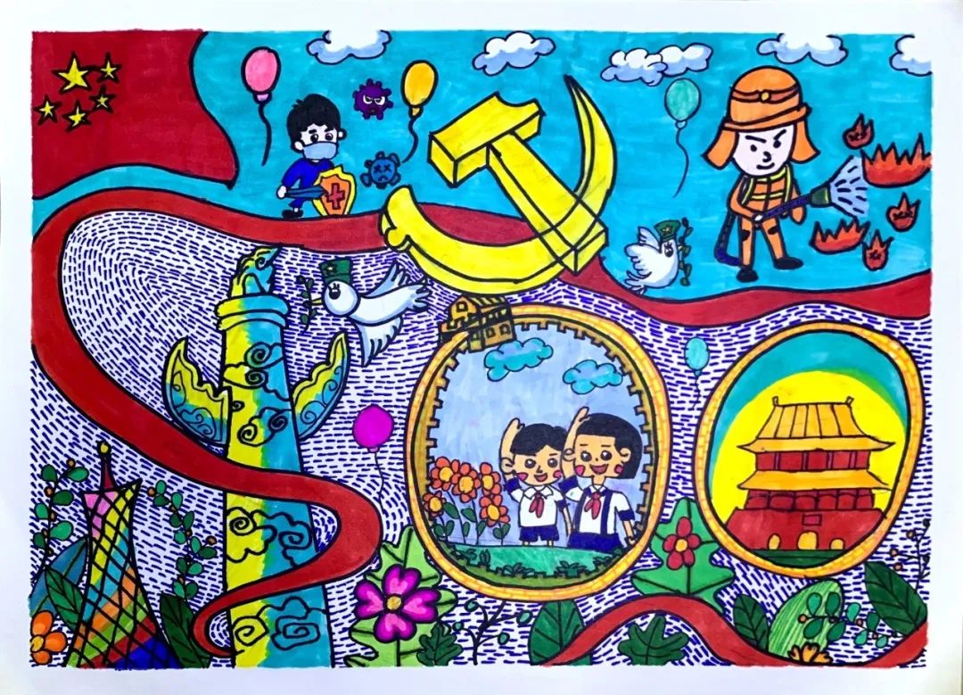 7张“美丽中国”主题绘画优秀作品精选-图1