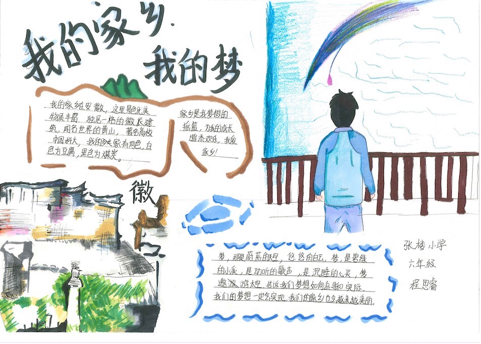 小学五年级我为家乡做贡献手抄报-图1
