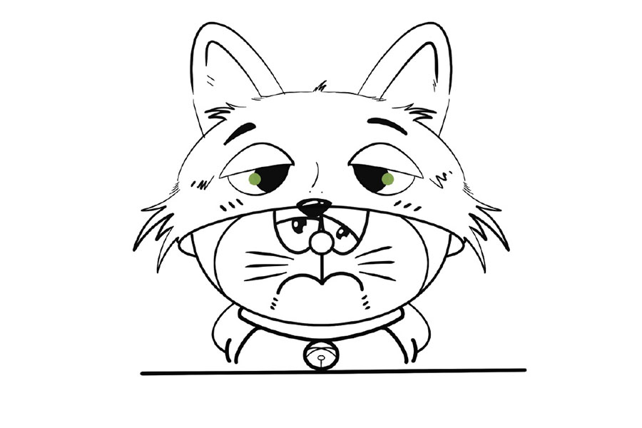 生病的哆啦A梦简笔画-图5