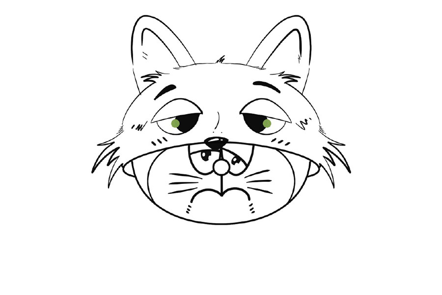 生病的哆啦A梦简笔画-图4