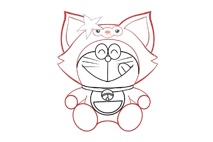 平凡之至又可爱非常 哆啦A梦简笔画-图5