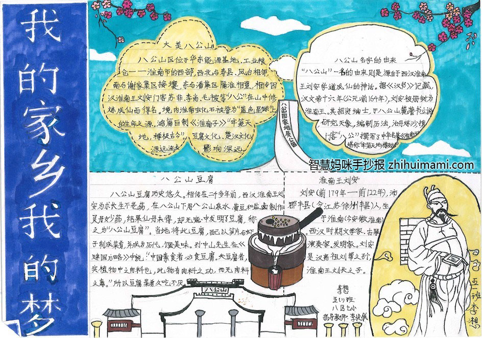 “我的家乡 我的梦”主题手抄报绘画（8张）-图6