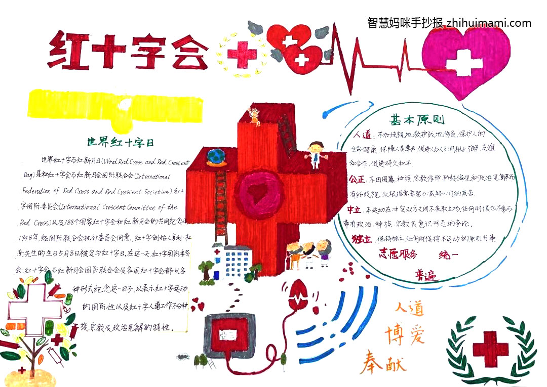 2022年中国红十字会日手抄报图片（6张）-图1