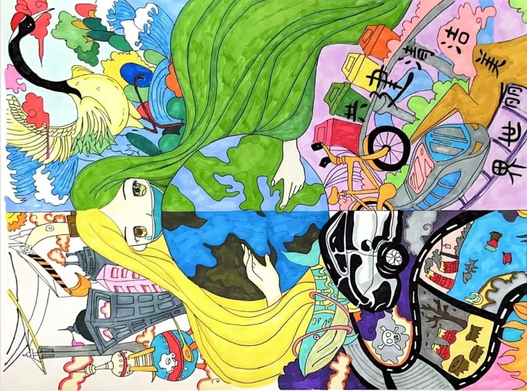 6张漂亮的世界环境日主题绘画-图6