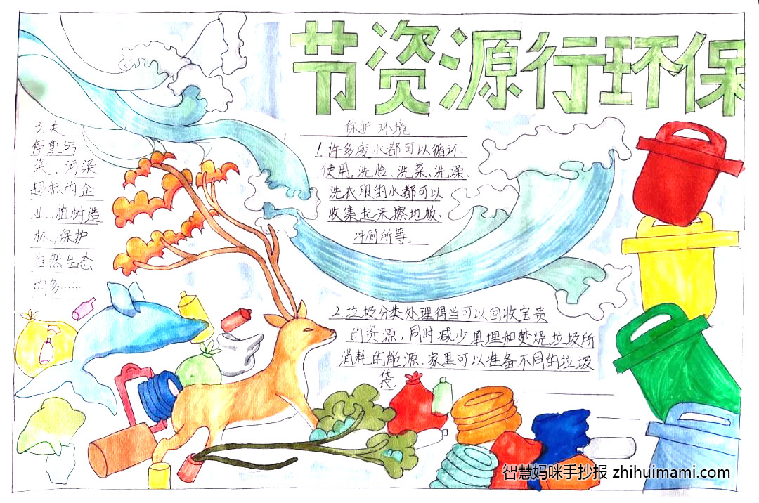 改善环境共享健康活动主题手抄报-图1