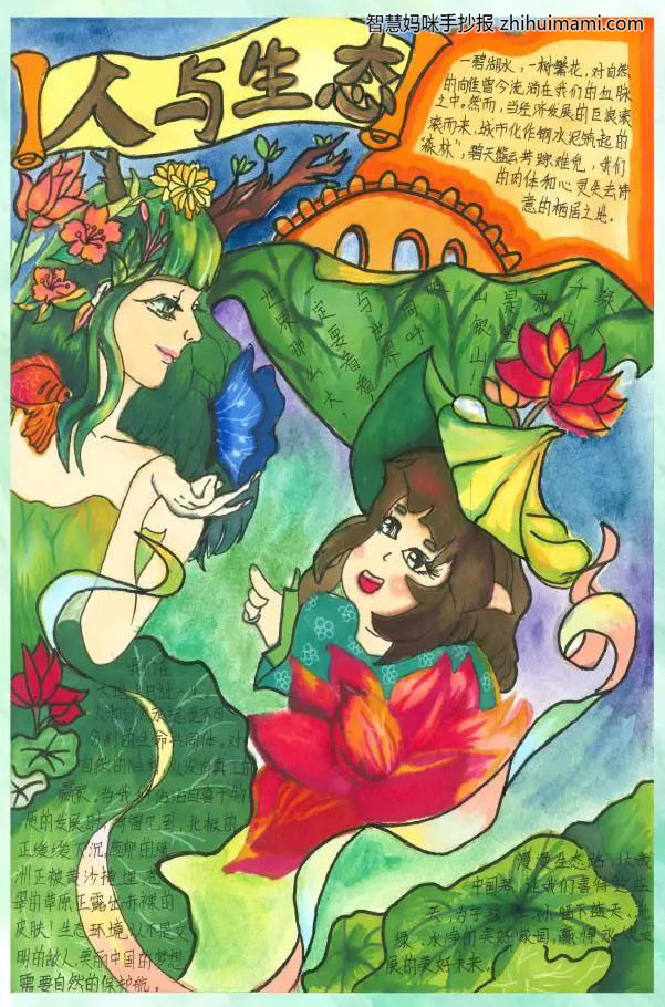 保护自然生态主题手抄报一等奖（8张）-图8