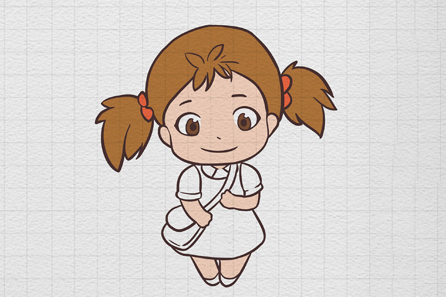 可爱小女孩简笔画画法步骤-图8