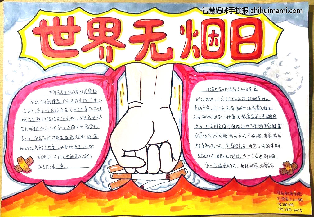 7张漂亮的世界无烟日手抄报图片-图1