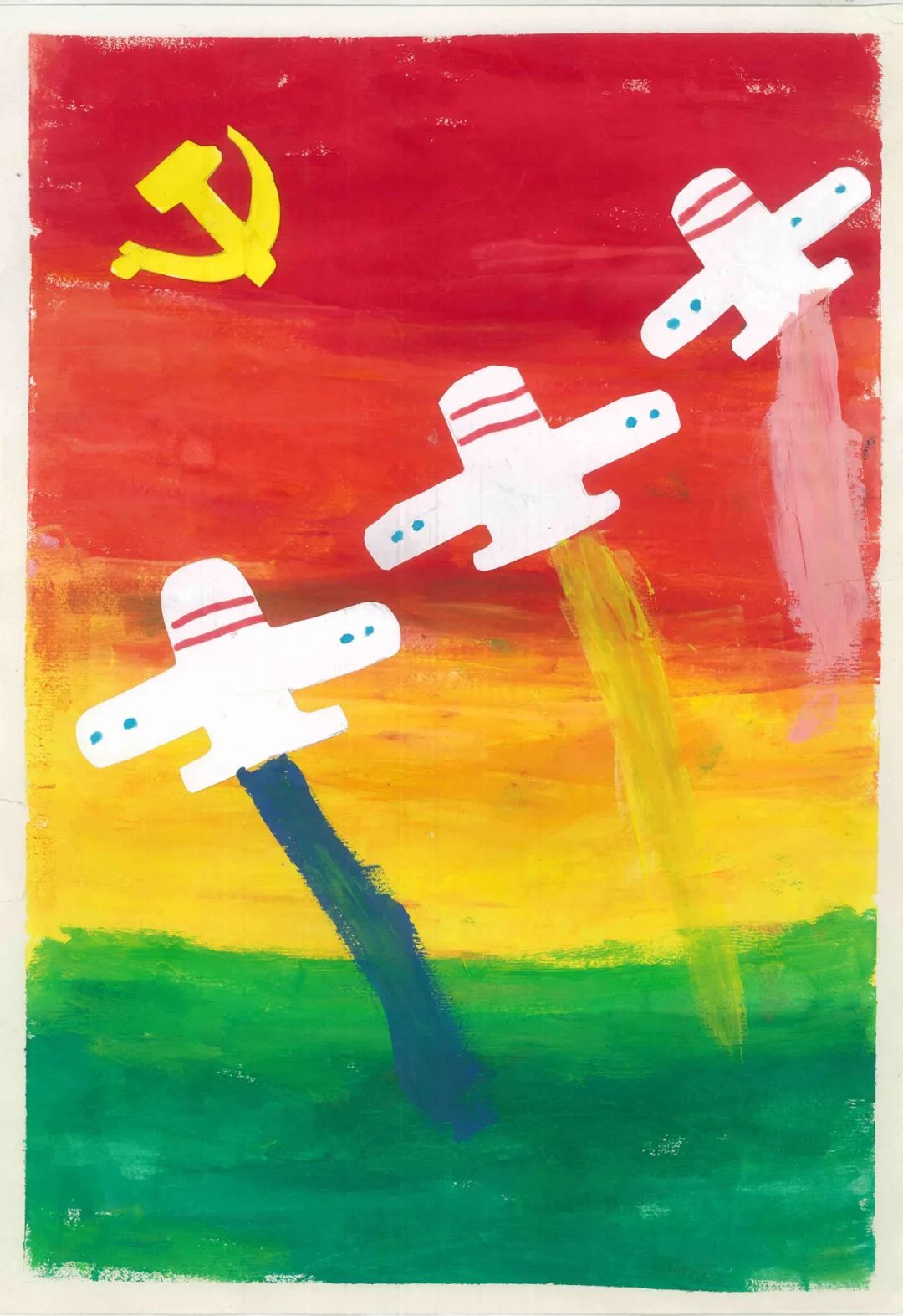 简单漂亮的“童心向党 六一快乐” 儿童绘画作品-图7