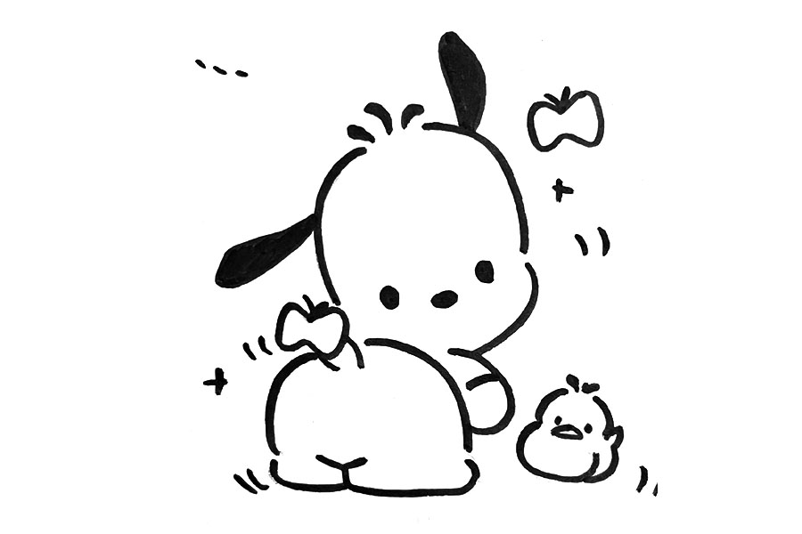 10张简单又可爱的小狗简笔画图片-图1