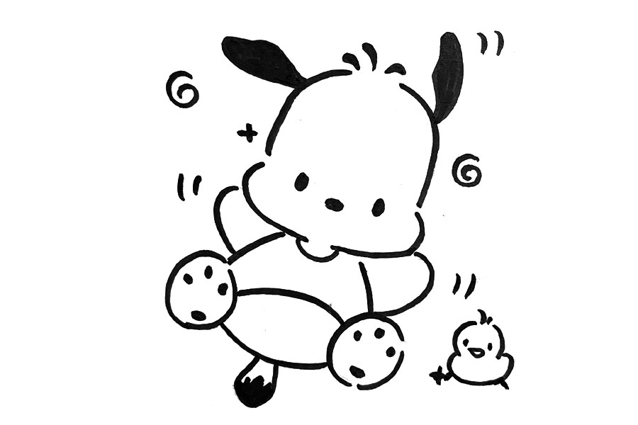 10张简单又可爱的小狗简笔画图片-图3