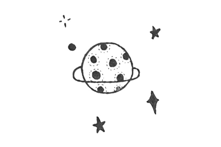 可爱星球简笔画图片-图2