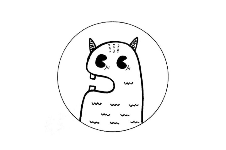  可可爱爱小怪物简笔画图片（6张）-图6