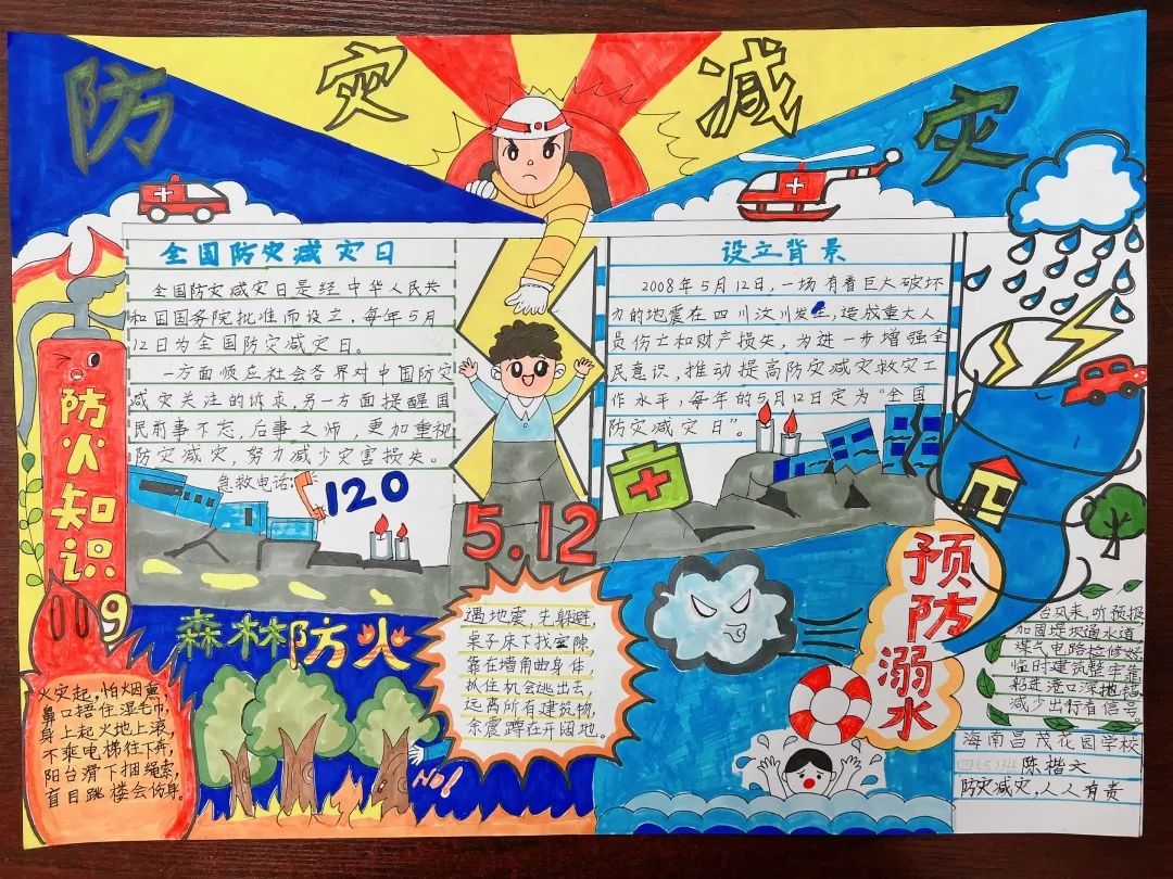 8张漂亮的防灾减灾日手抄报图片-图7