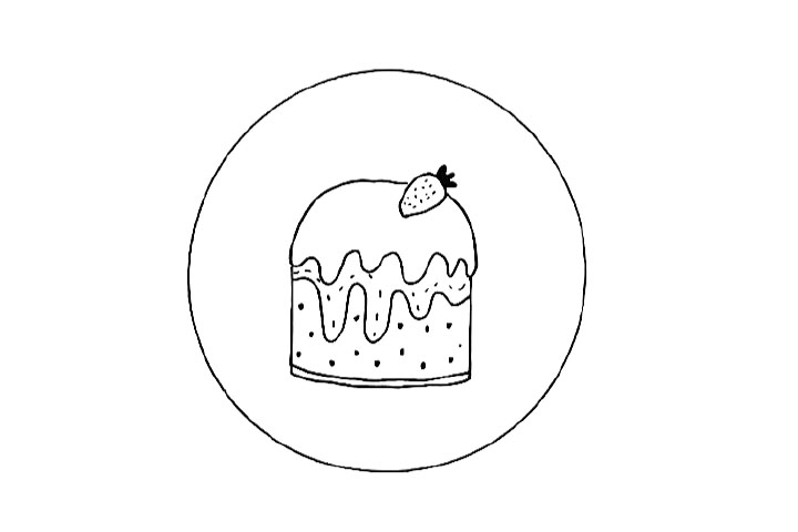 一组简单的蛋糕简笔画图片-图6