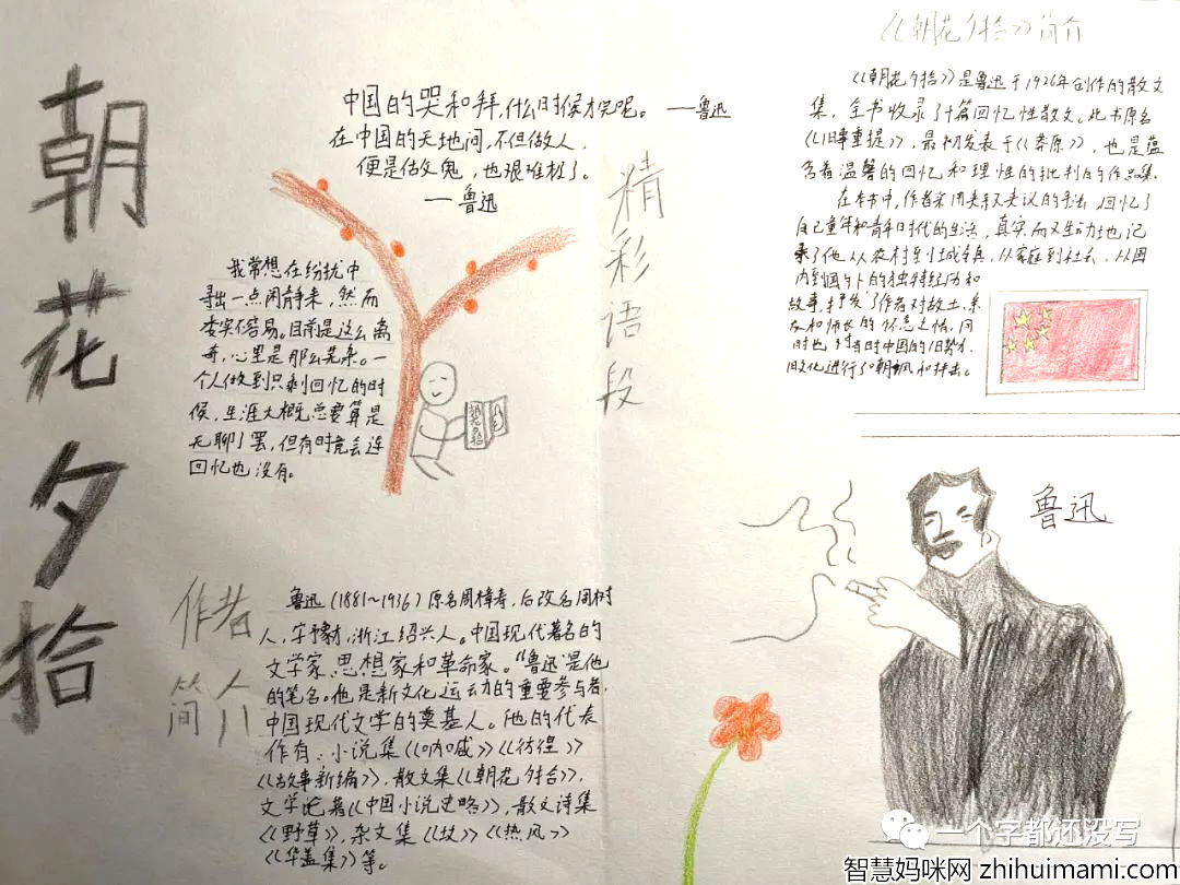 《朝花夕拾》个性手抄报图片5张-图2