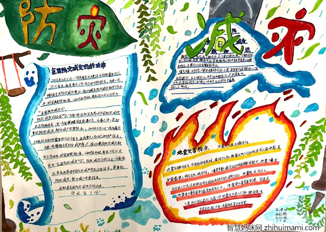512防灾减灾知识宣传手抄报简单又好看-图1