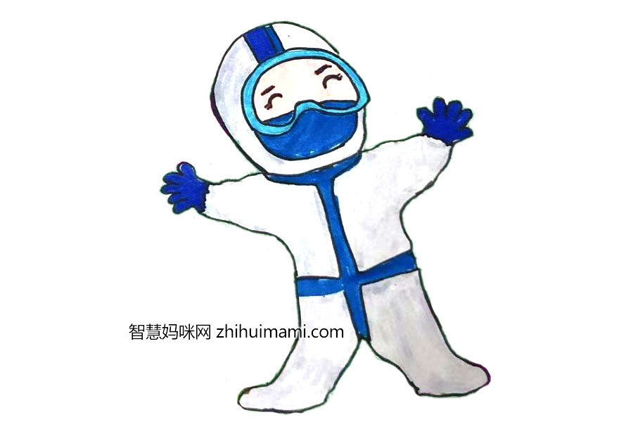 两张大白简笔画图片-图1