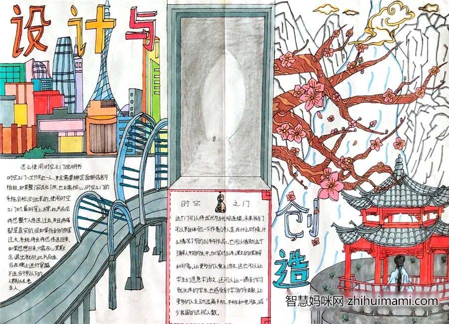 七年级“设计与创造”主题手抄报一等奖作品-图2