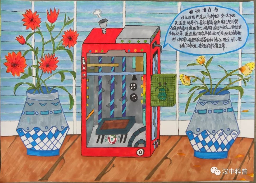 步骤7：汉中市勉县新铺镇初级中学《植物治疗仪》青健慧