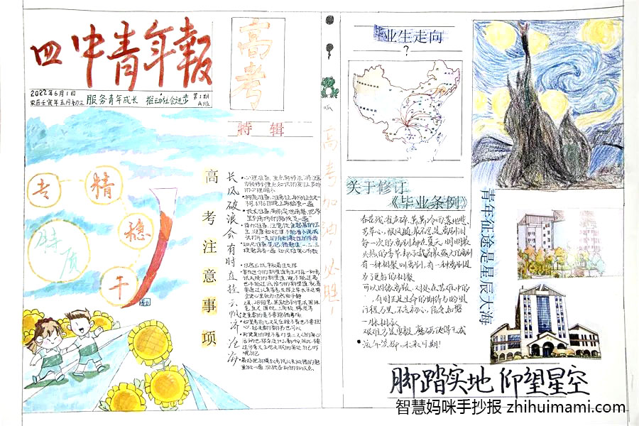 2022年高考加油主题手抄报（7张）-图1