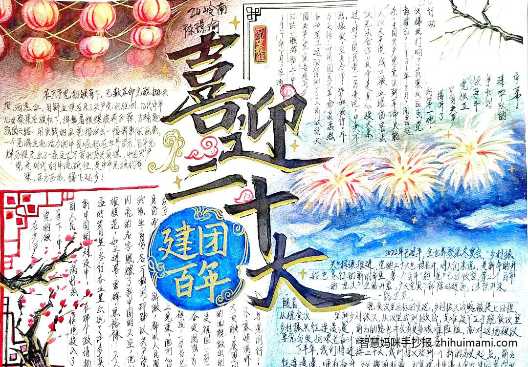 “建团百年 听党指挥 筑梦未来”主题手抄报（6张）-图2