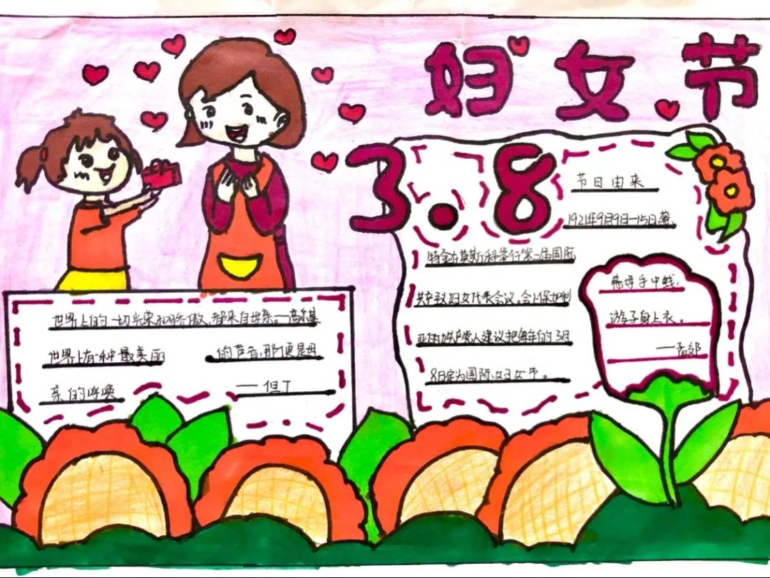 简单好看的妇女节手抄报-图1