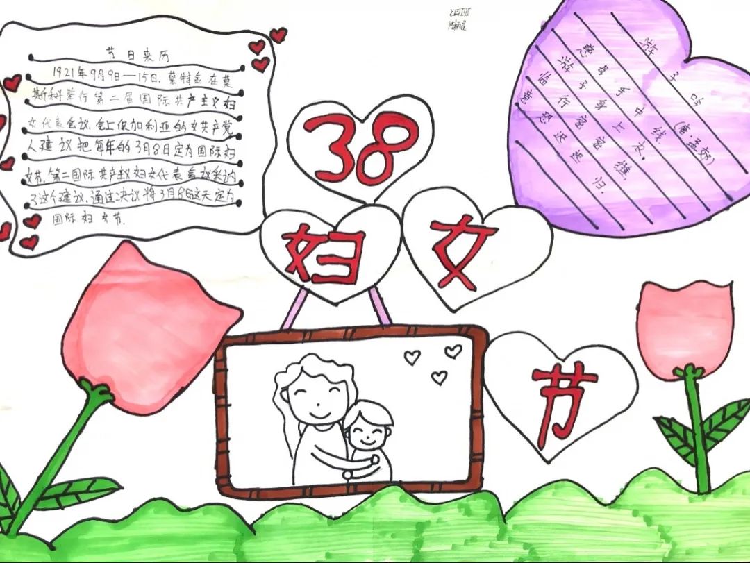 三八妇女节手抄报怎么画-图1