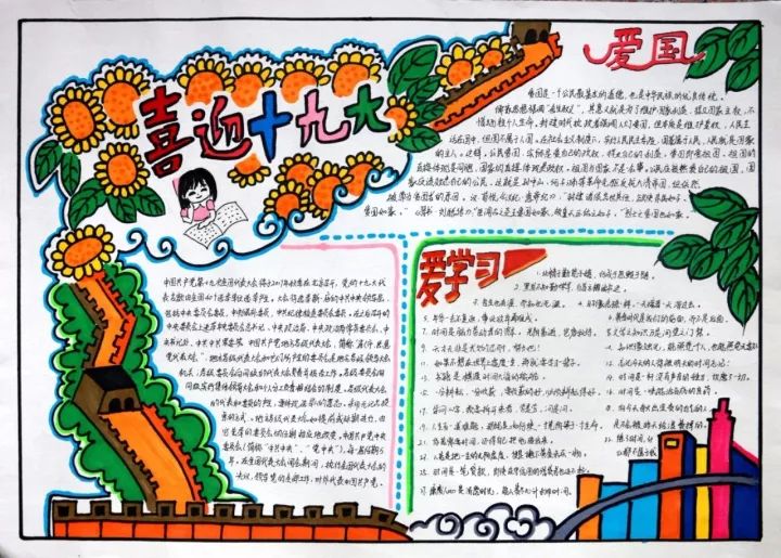 喜迎二十大手抄报绘画简单又漂亮（12张）-图1