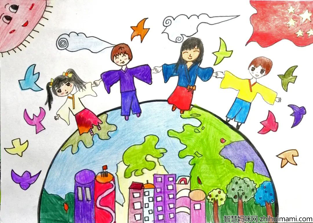 小学生“美丽中国”主题少儿绘画简单好看-图4