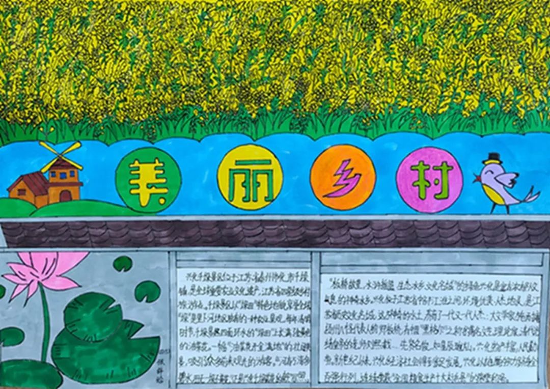 简单的小学六年级美丽乡村手抄报