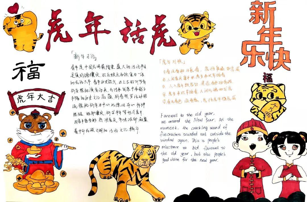 虎年快乐手抄报简单又漂亮（9张）-图2