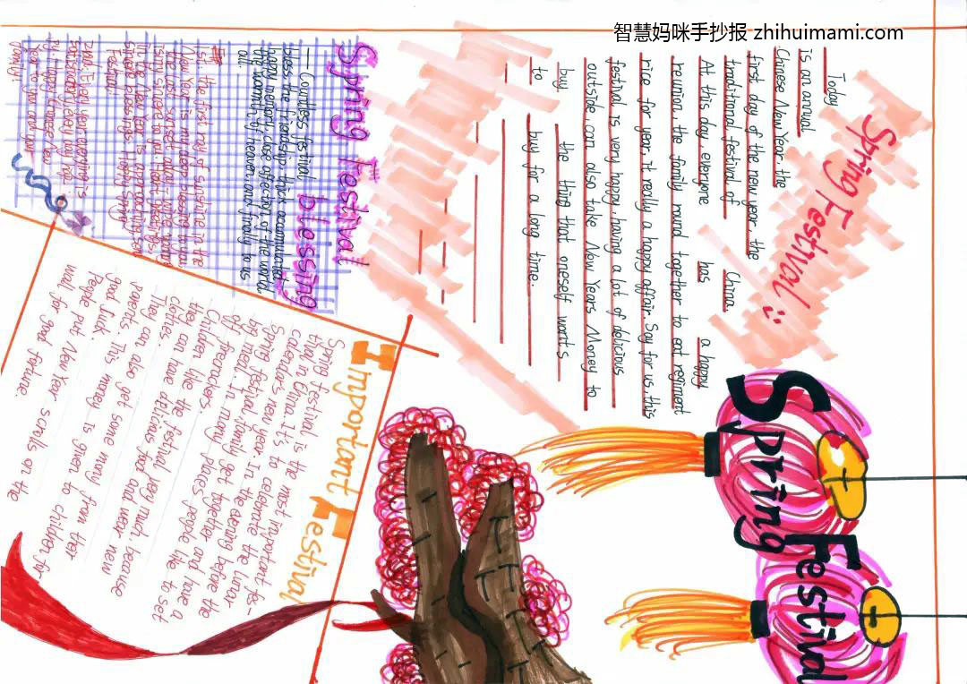 8张漂亮的春节英语手抄报一等奖-图6