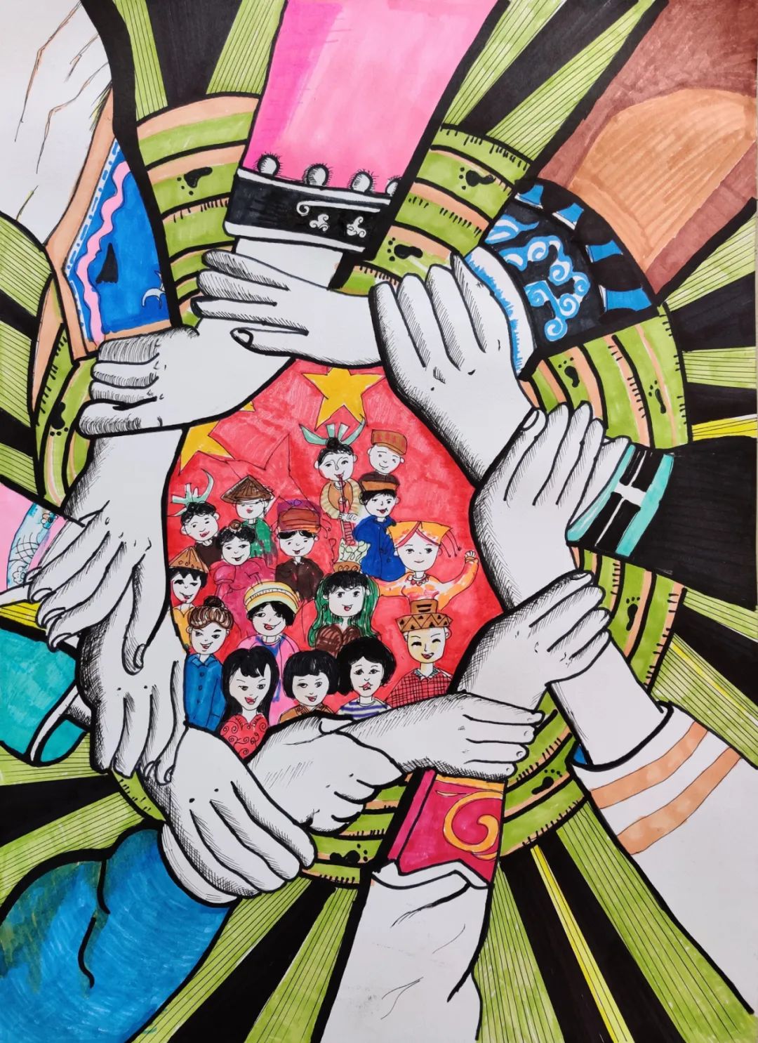 步骤4：我们手牵手