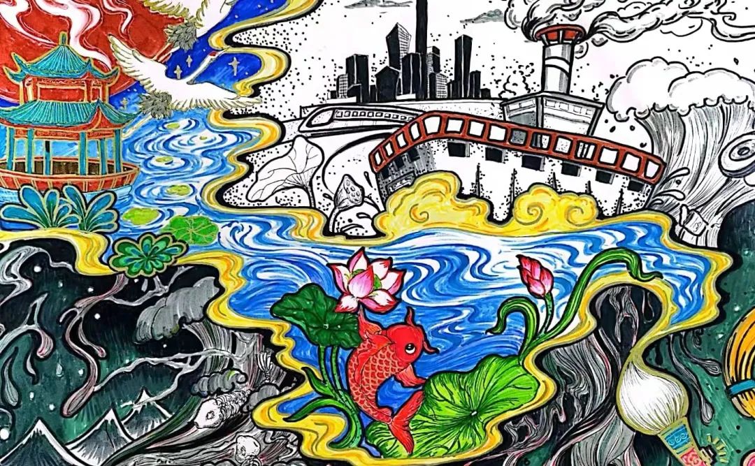 让我们一起走进孩子们想象的未来世界吧！儿童科幻画优秀作品-图2