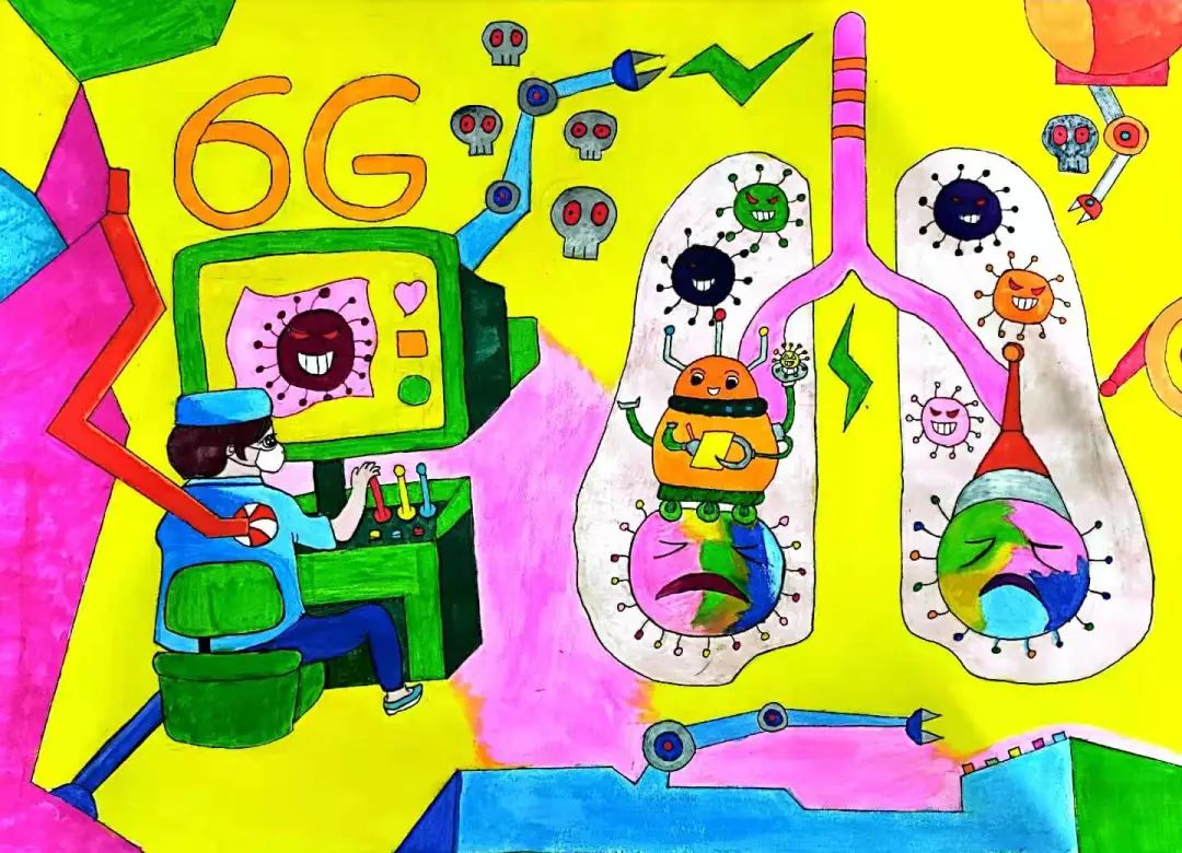 高科技守护人类健康！儿童科学创想画作品8张-图4