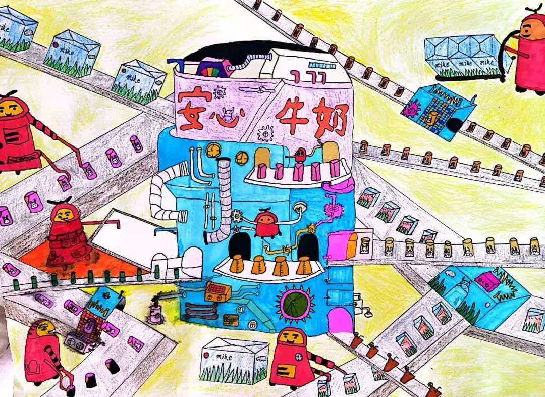 漂亮的科幻儿童画 孩子们笔下的科幻世界真是令人神往！-图4