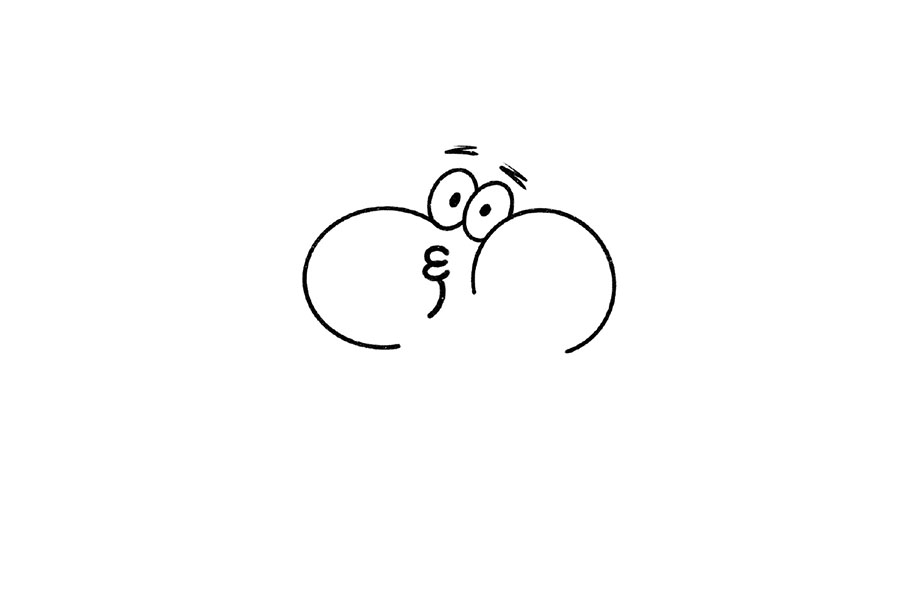 派大星简笔画画法步骤简单又可爱-图1