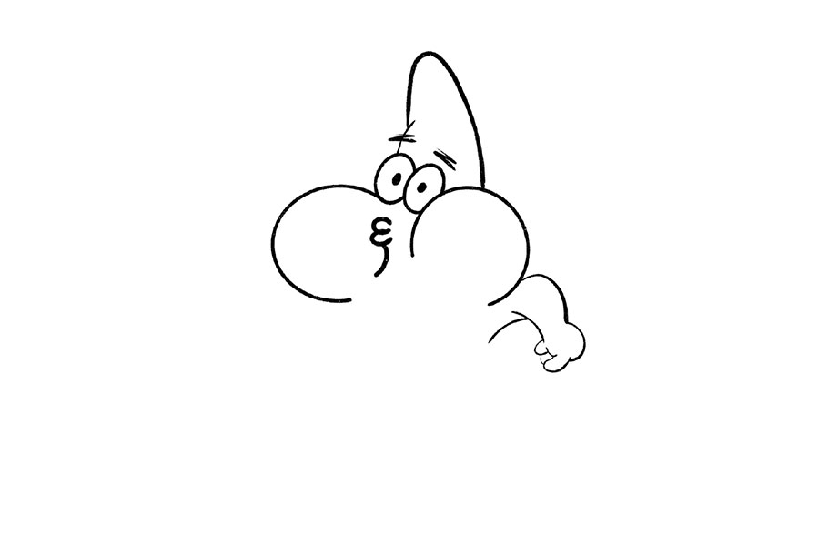 派大星简笔画画法步骤简单又可爱-图3