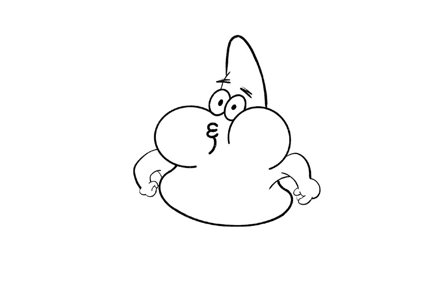 派大星简笔画画法步骤简单又可爱-图5