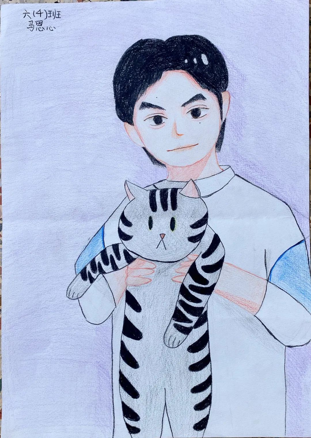 “我眼里的爸爸”父亲节绘画比赛优秀作品一年级-图5
