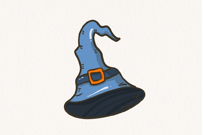 一组简单可爱的万圣节元素简笔画-图4