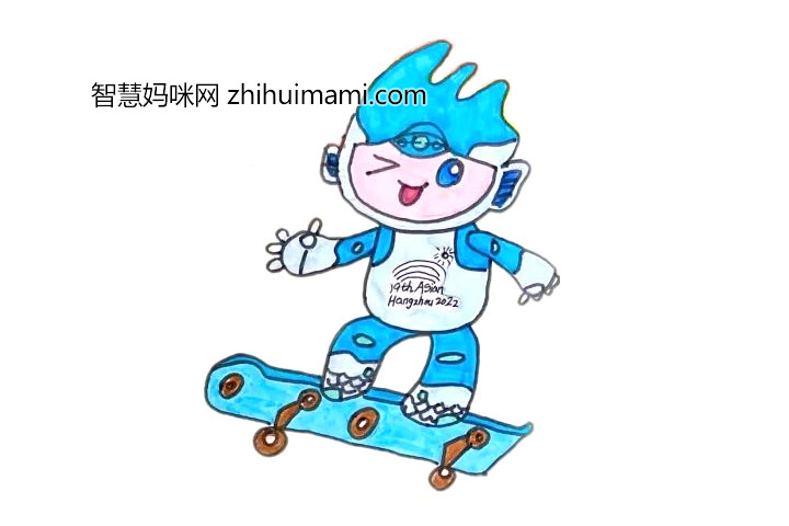 2022杭州亚运会吉祥物简笔画图片（6张）-图4