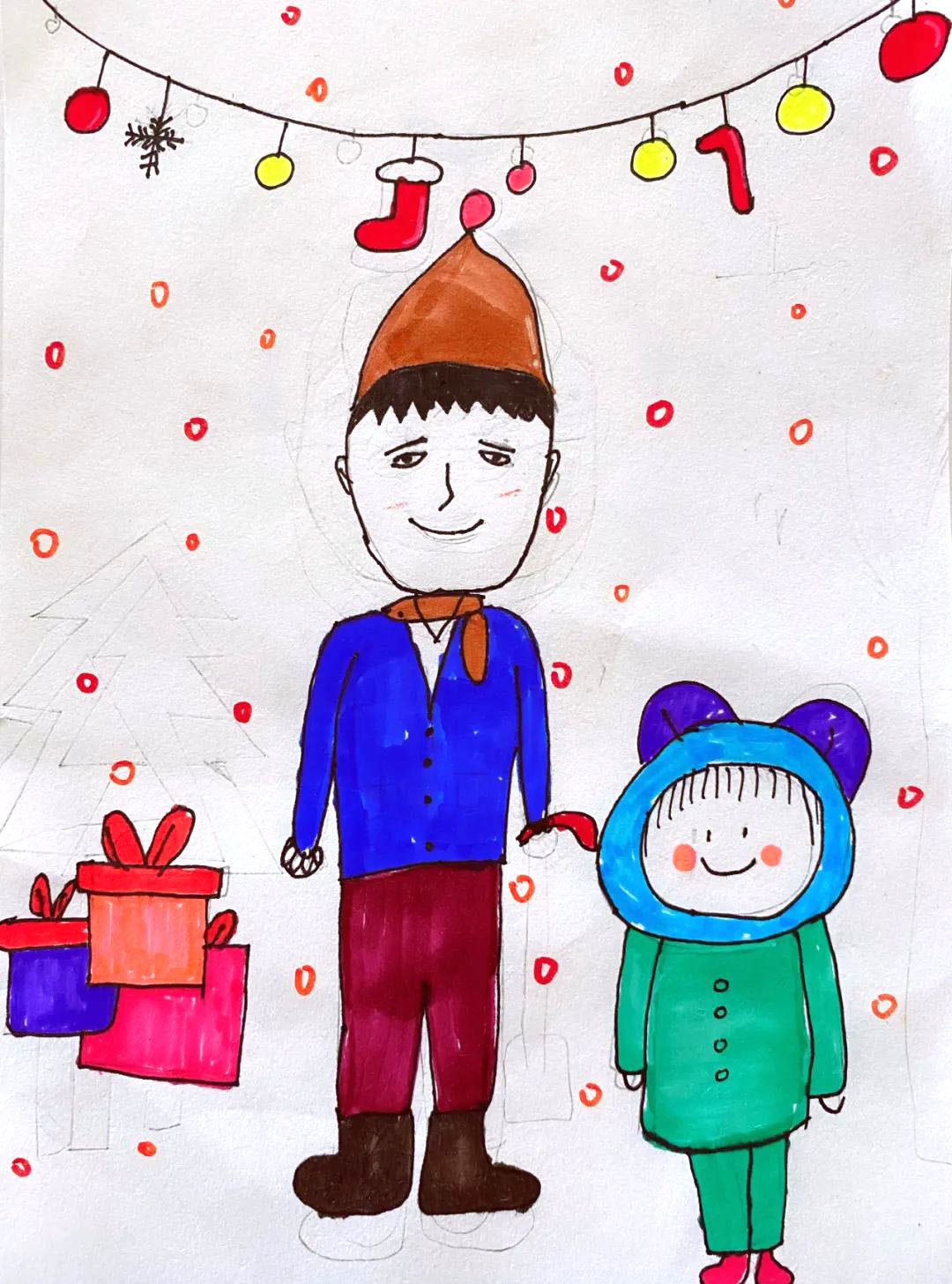 我心目中的父亲——孩子们送给父亲的画-图1