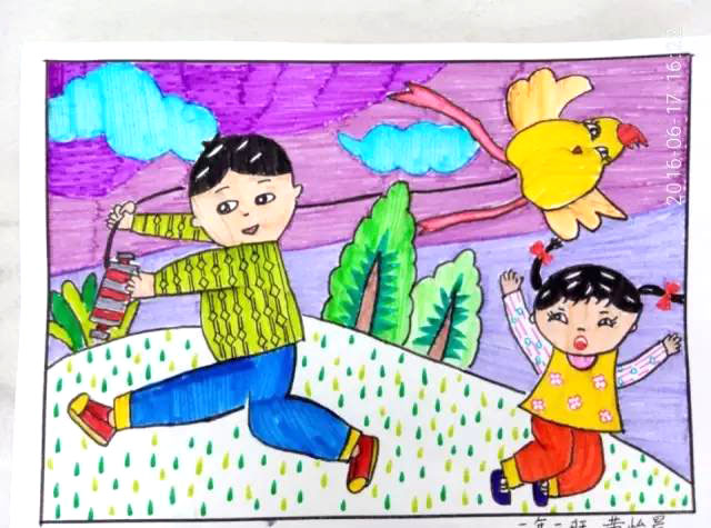 我的偶像老爸 小学低年级父亲节主题绘画作品-图2